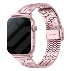 Apple Watch roestvrij stalen band (rosé pink)