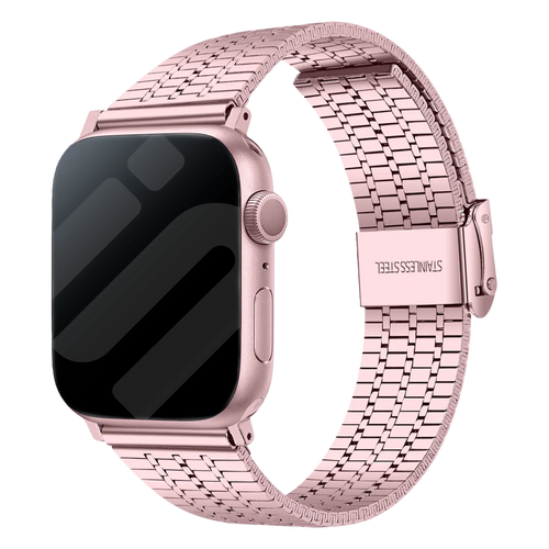 Apple Watch roestvrij stalen band (rosé pink)