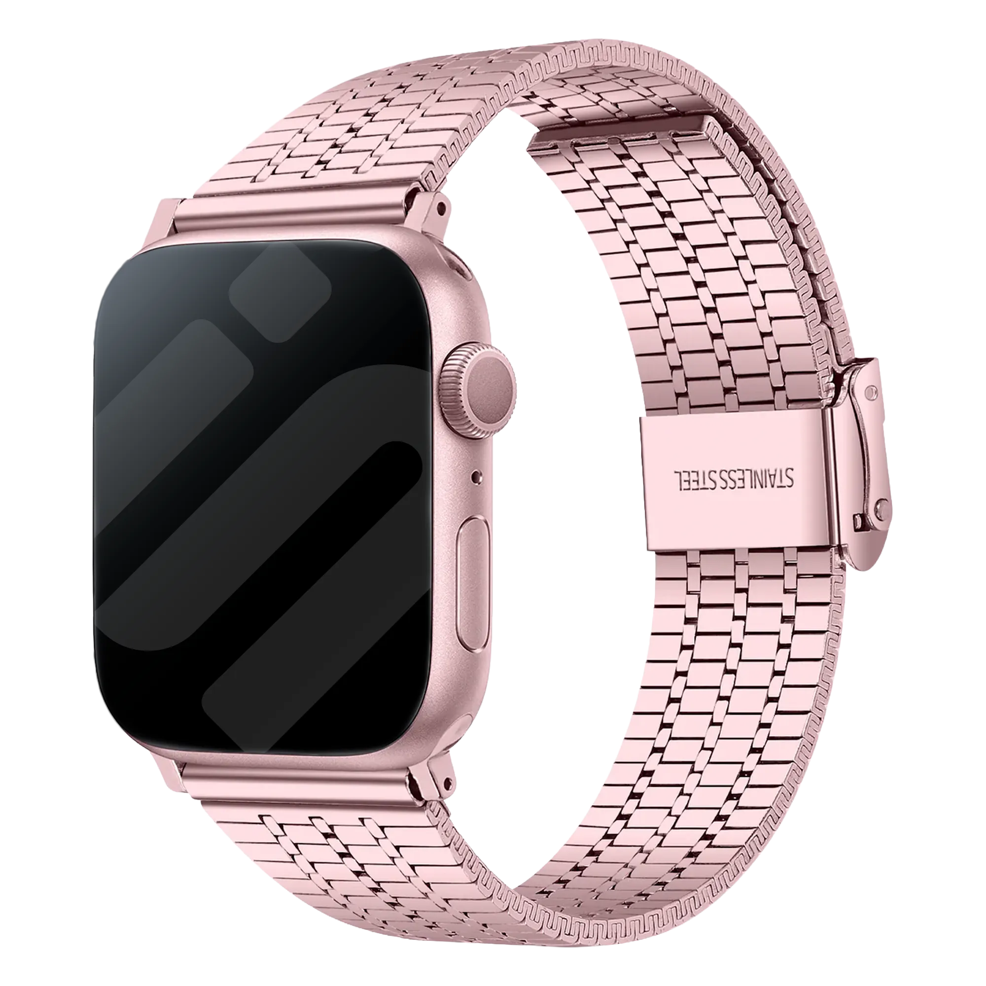 Apple Watch roestvrij stalen band (rosé pink)