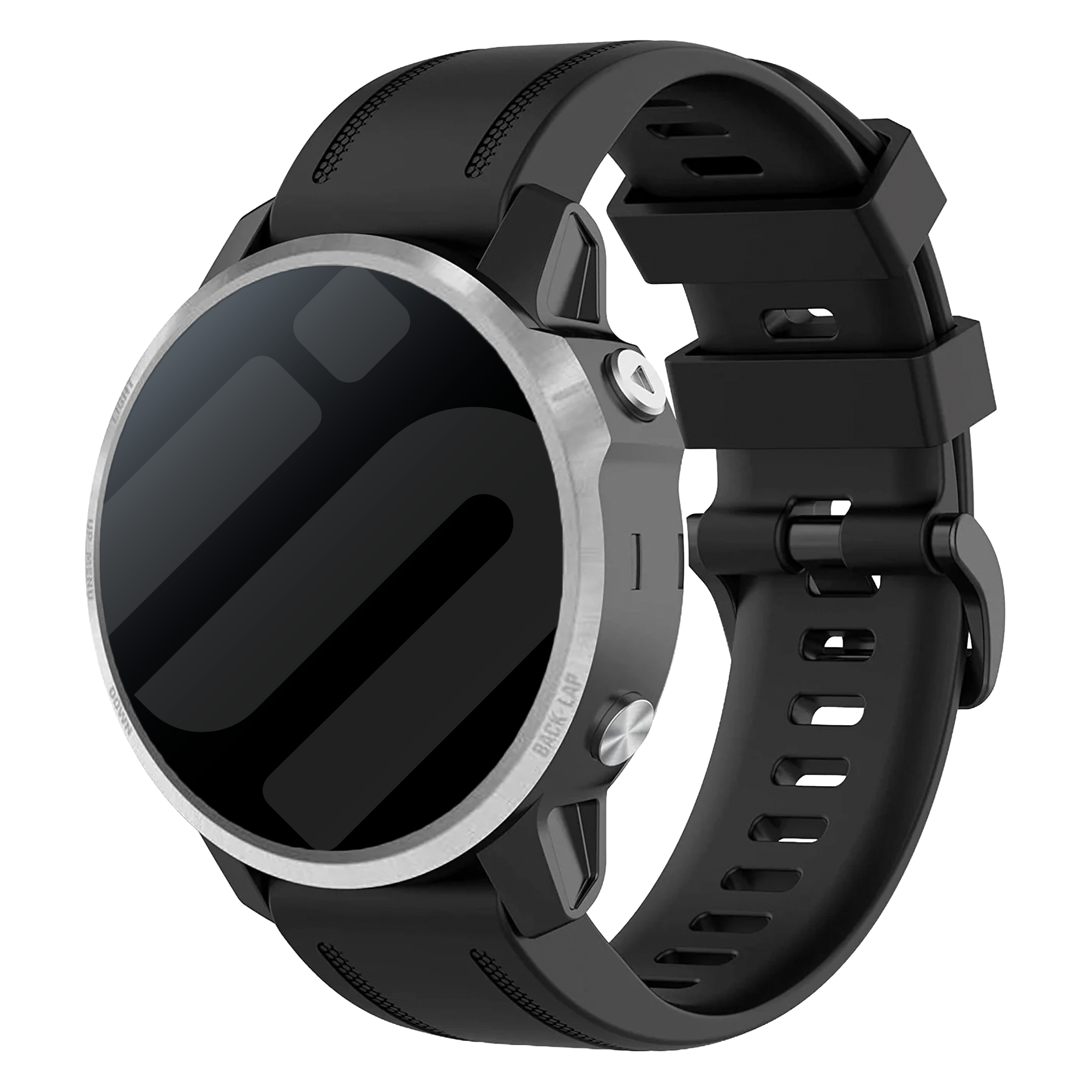 Garmin Fenix 5s / 6s siliconen bandje (zwart)
