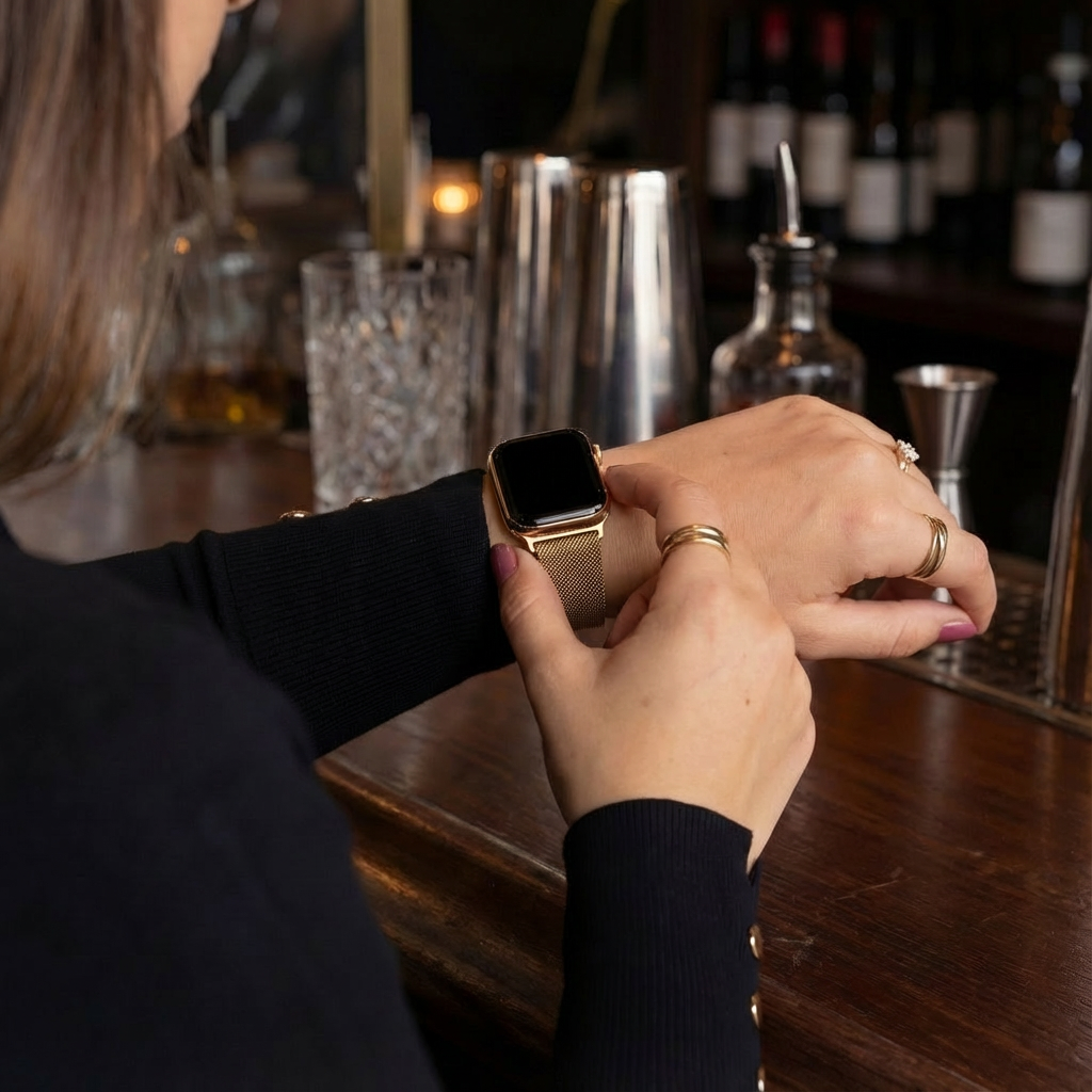 Apple Watch Milanees bandje (rosé goud)