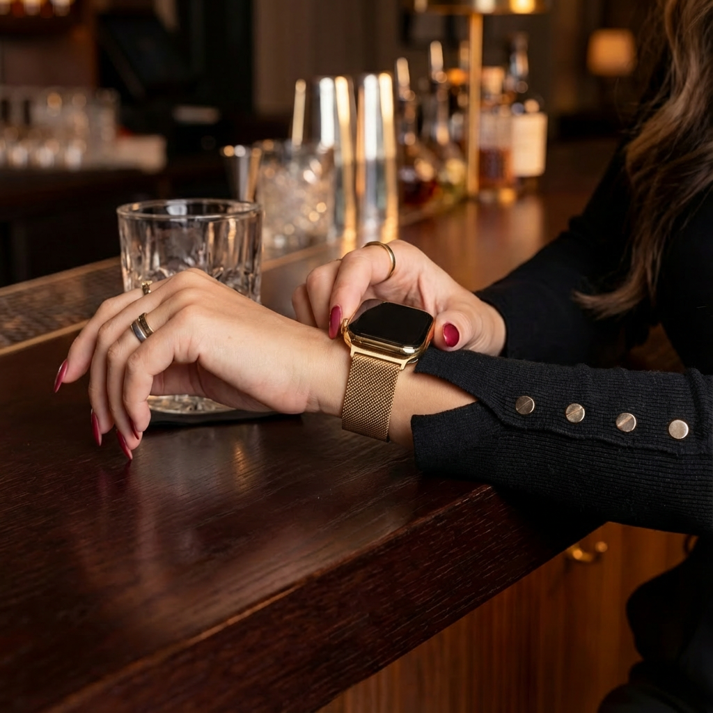 Apple Watch Milanees bandje (rosé goud)