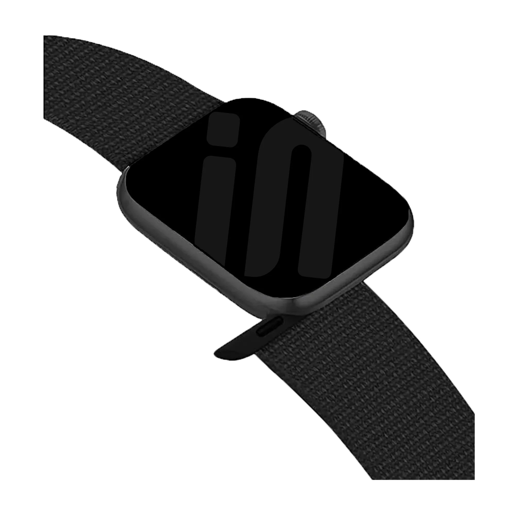Apple Watch nylon loop bandje (zwart)