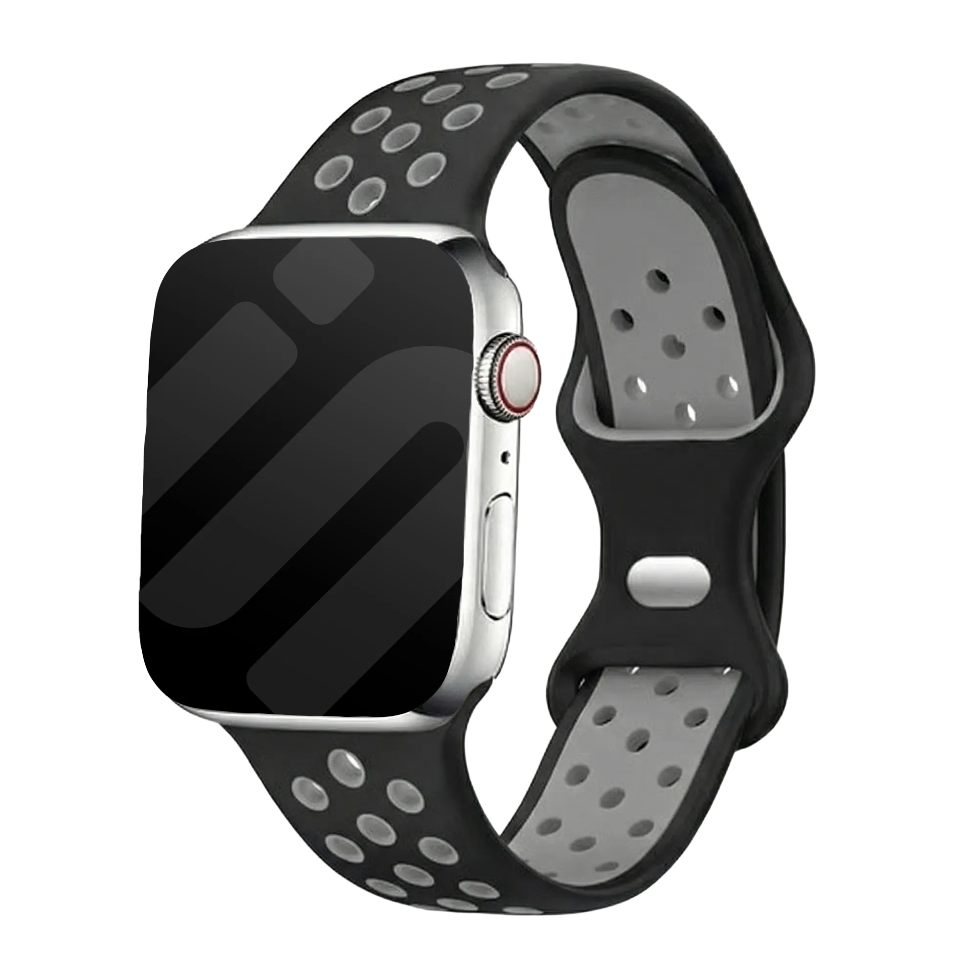 Apple Watch sport bandje (zwart/grijs)