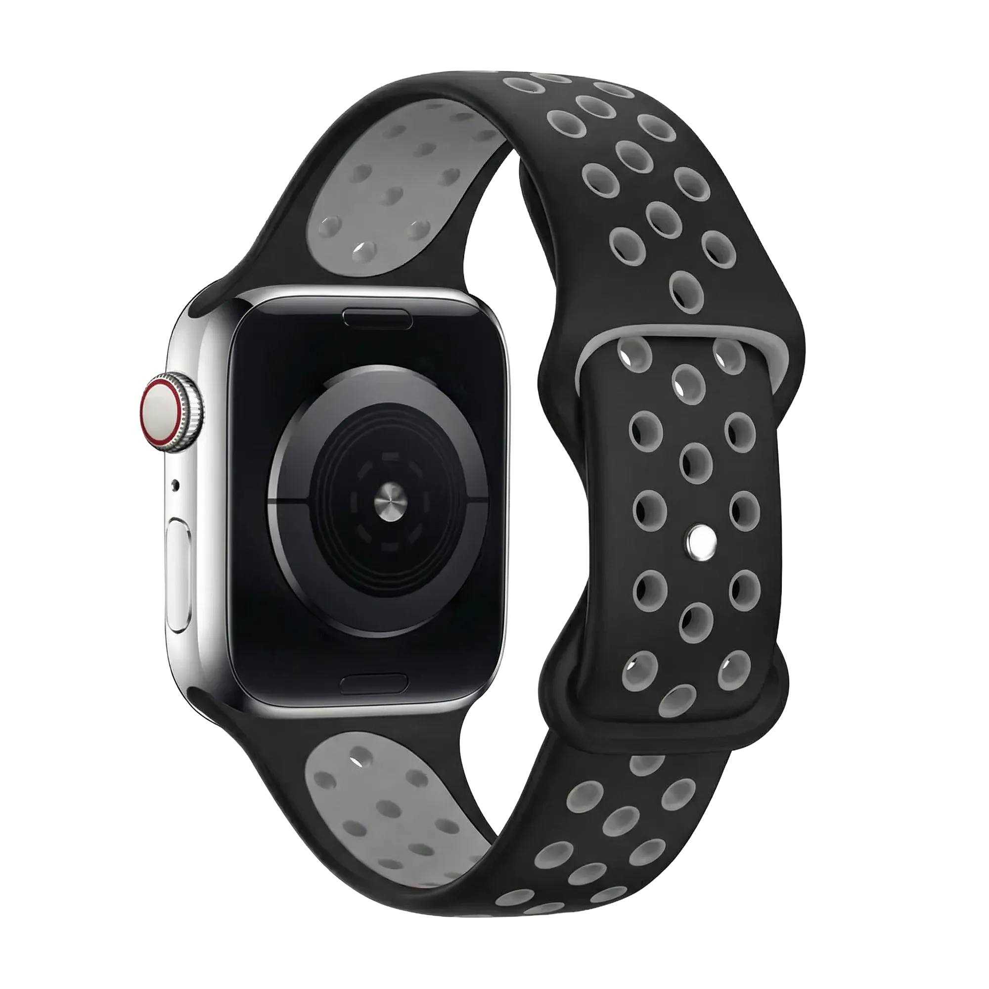 Apple Watch sport bandje (zwart/grijs)