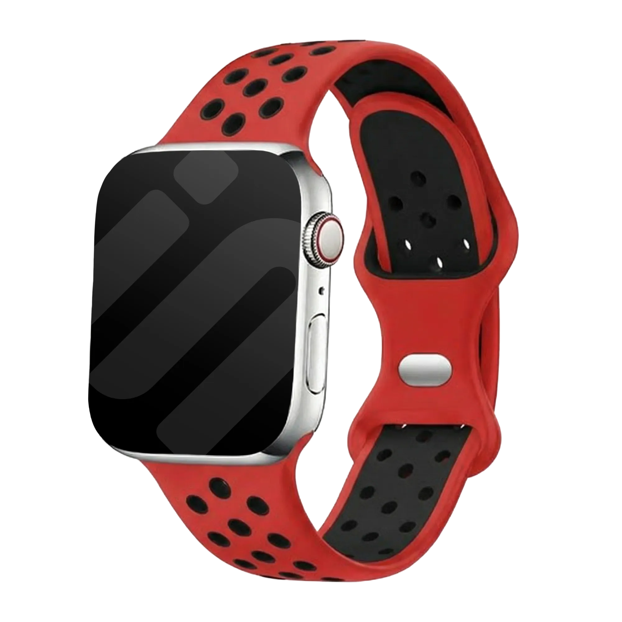 Apple Watch sport bandje (rood/zwart)