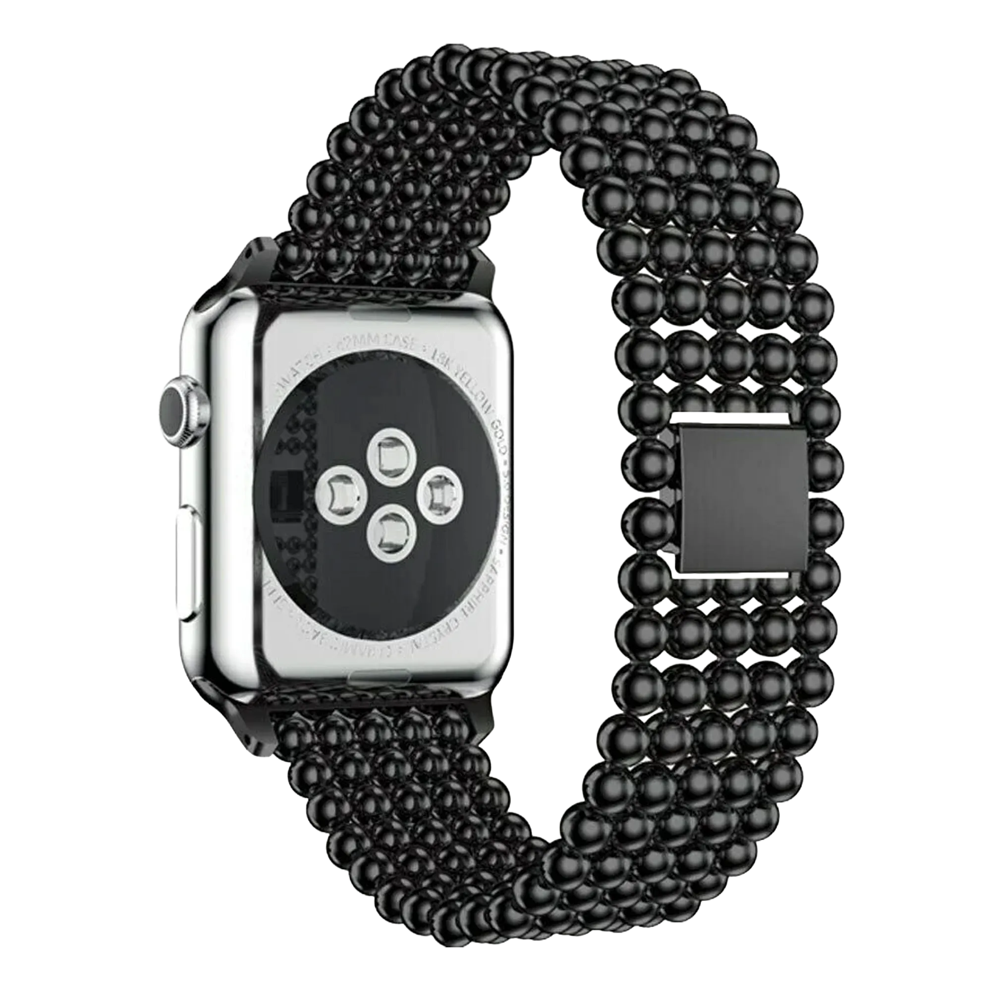 Apple Watch stalen kralen band (zwart)