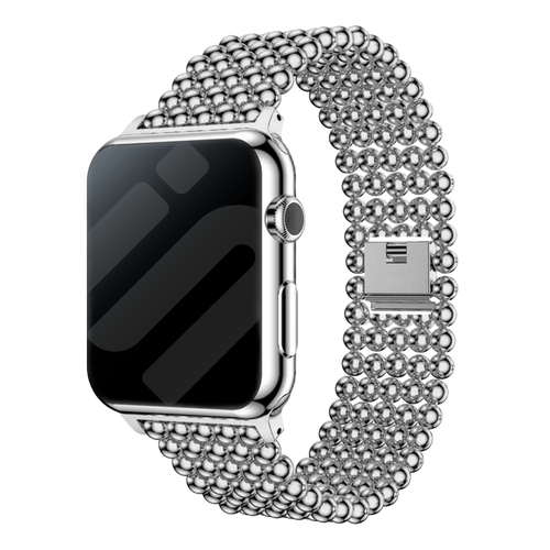 Apple Watch Beaded Steel Strap (Silver)