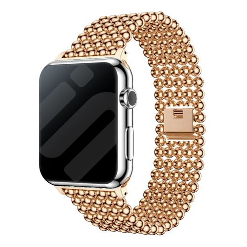 Apple Watch stalen kralen band (rosé goud)