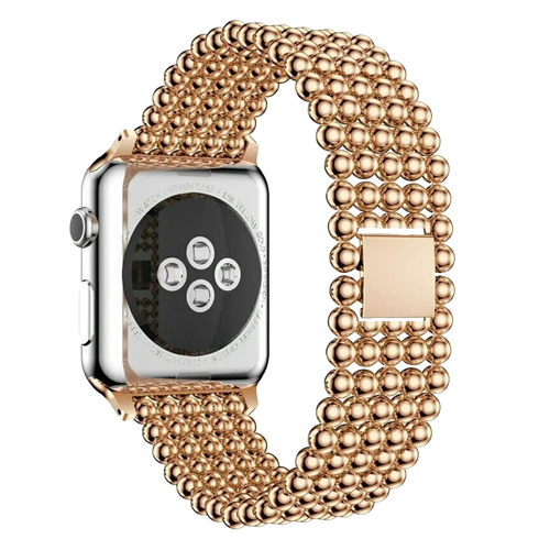 Apple Watch stalen kralen band (rosé goud)