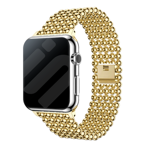 Apple Watch stalen kralen band (goud)