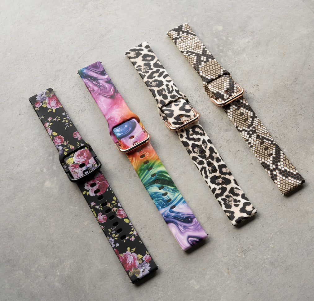 TIESOME Vervanging Horlogebanden van Siliconen, Horlogeband met Snelsluiting Vervanging Watch Straps, Horloge Accessoires Horlogebanden Watch Band, 22mm, Siliconen