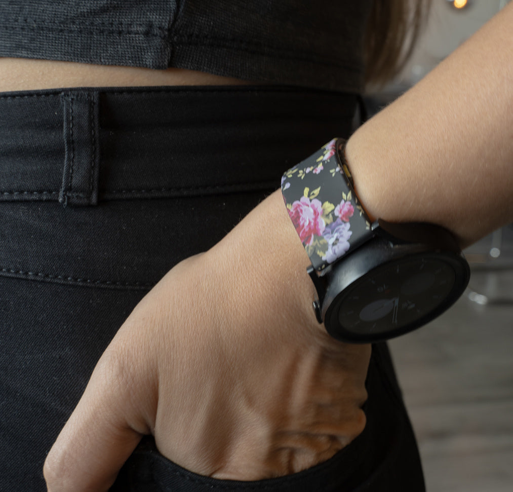 Pink Flower Amazfit GTS 4 bandje