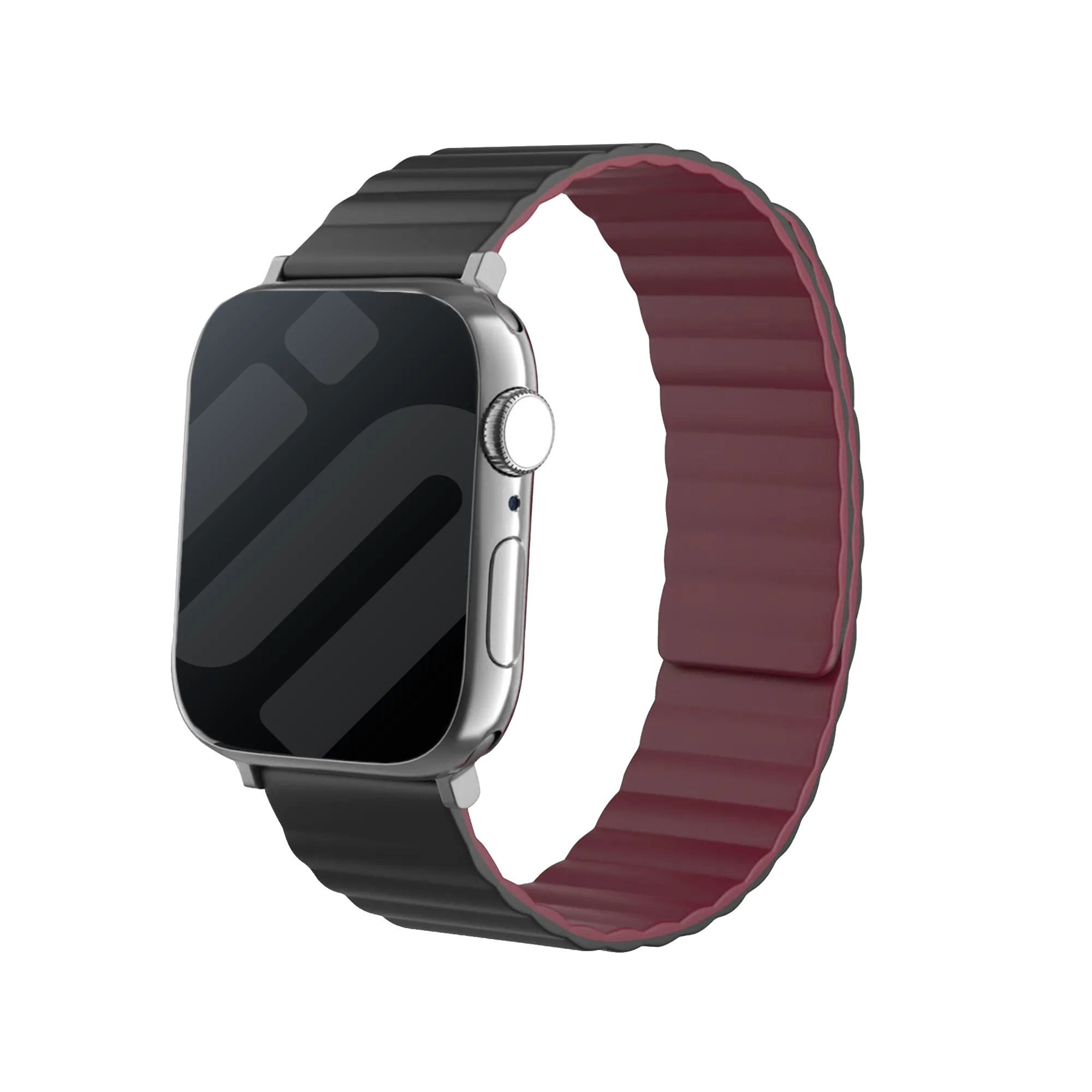 Apple Watch magnetisch siliconen bandje (zwart/rood)
