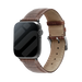 Apple Watch leather crocodile grain band (bruin)