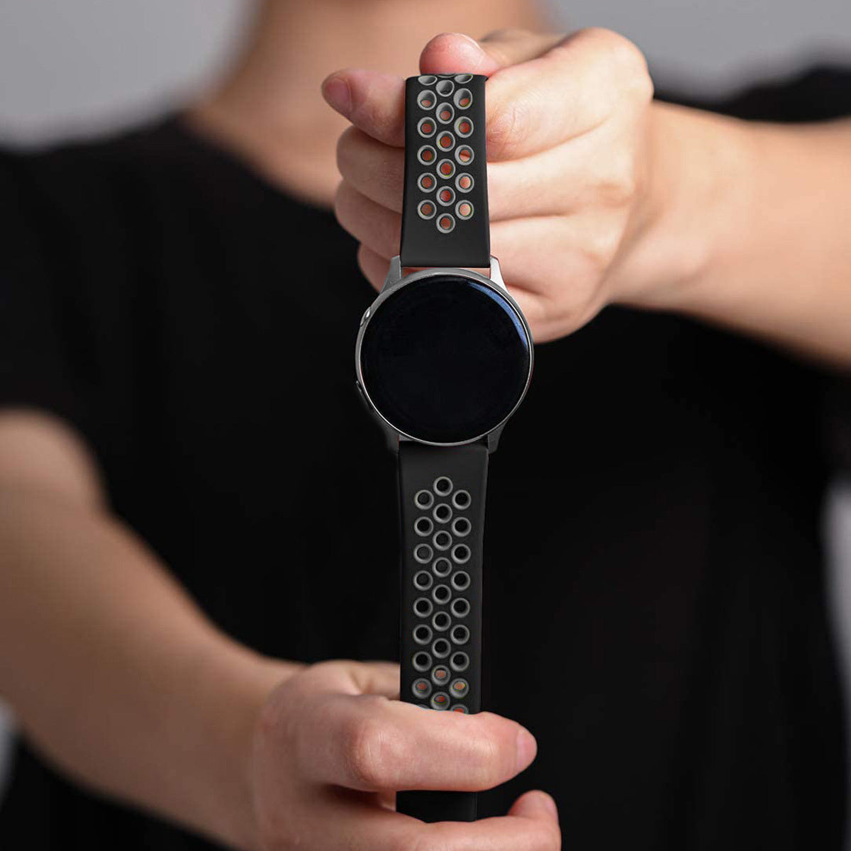 Samsung Galaxy Watch 4 Classic 46mm sport band (zwart/grijs)