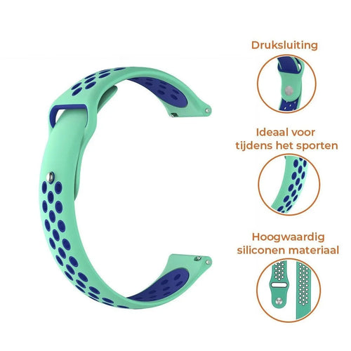 Suunto 9 Peak Pro sport band (aqua/blauw)