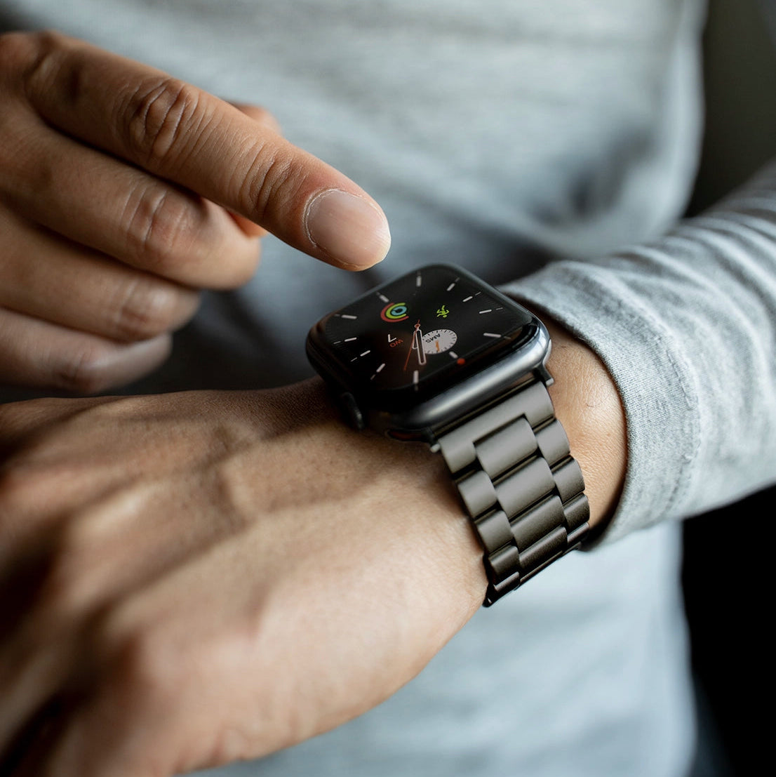 Apple Watch Titanium bandje (grafiet)