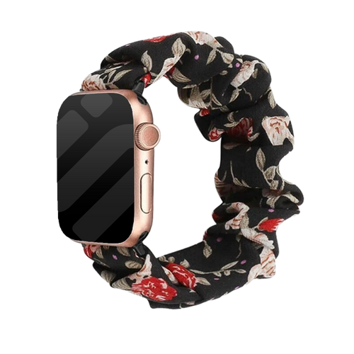 Apple Watch Scrunchie Strap (Flowers)