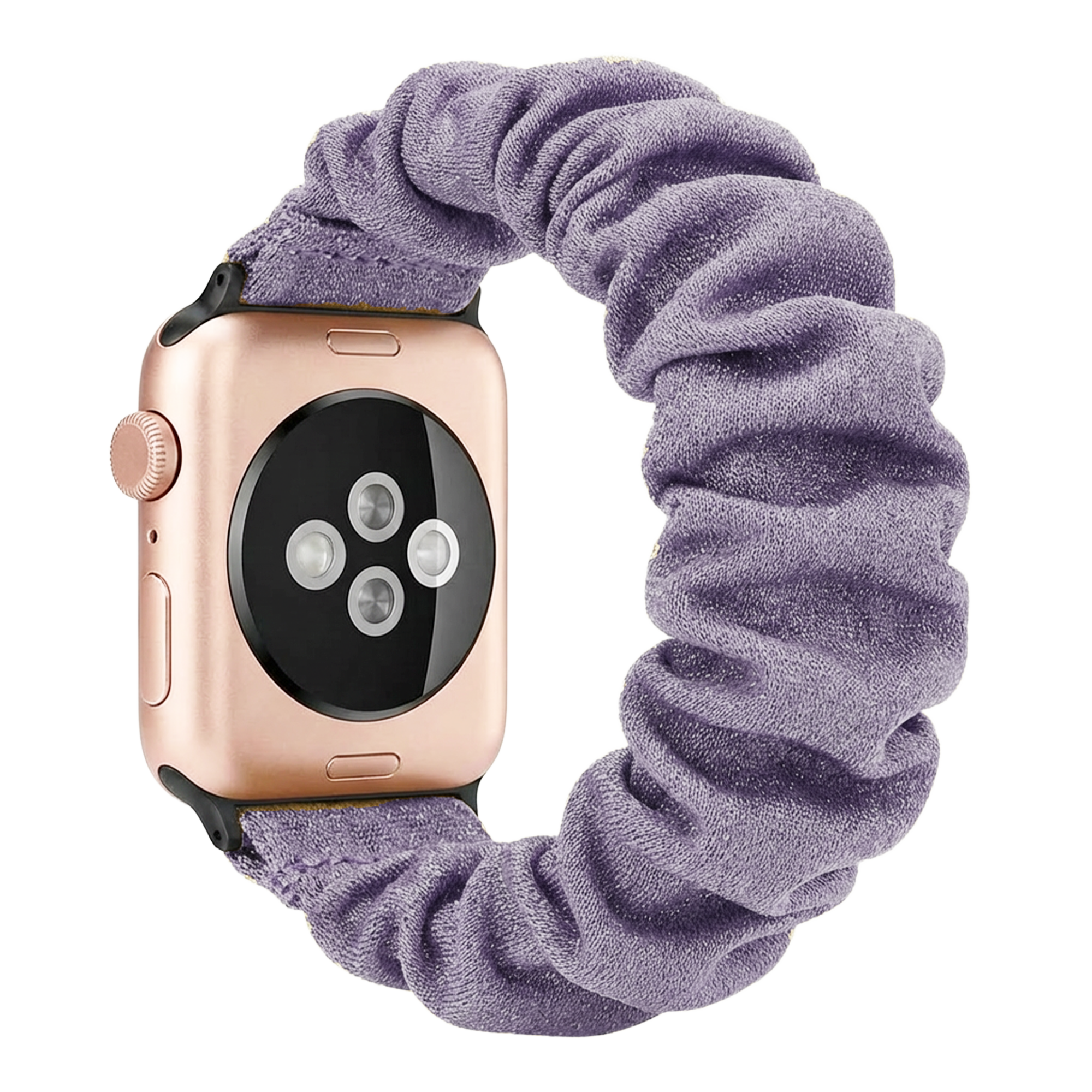 Apple Watch Scrunchie bandje (shiny paars)