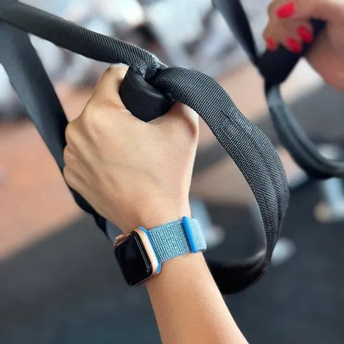 Apple Watch nylon loop bandje (blauw)