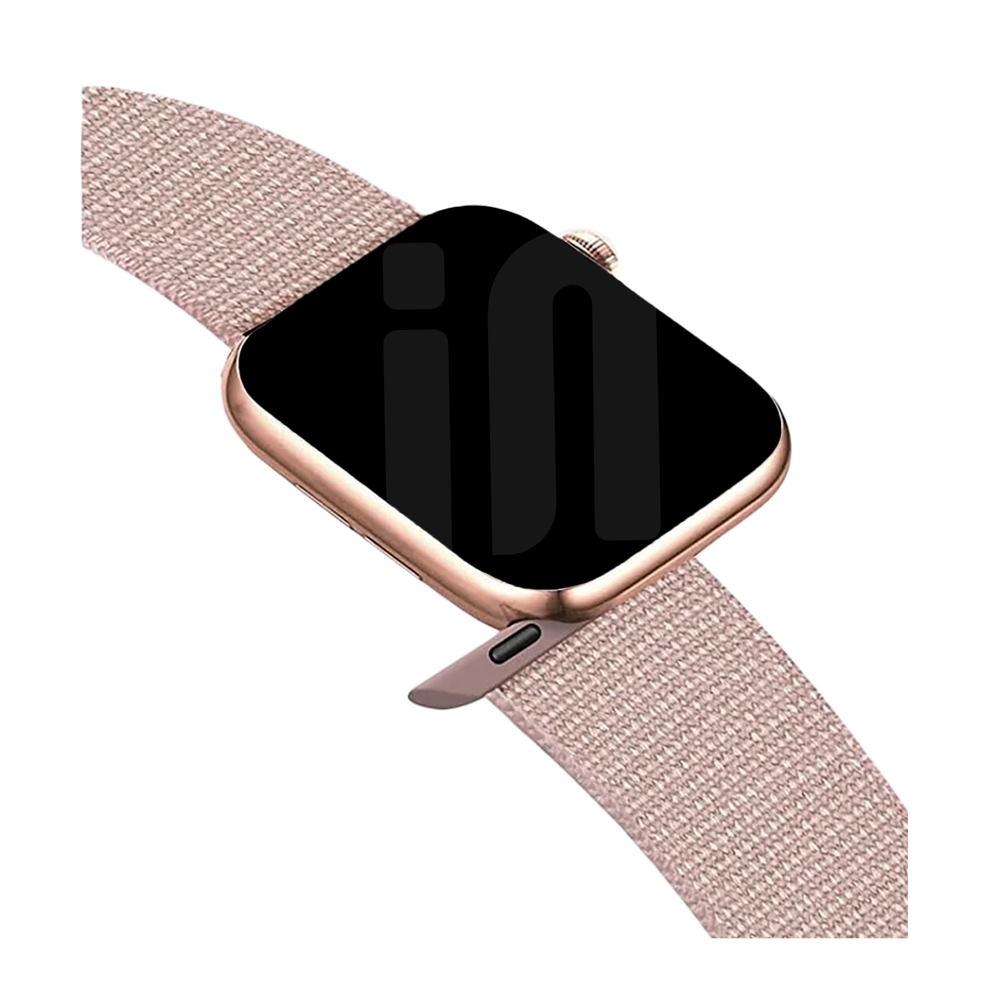 Apple Watch nylon loop bandje (lichtroze)