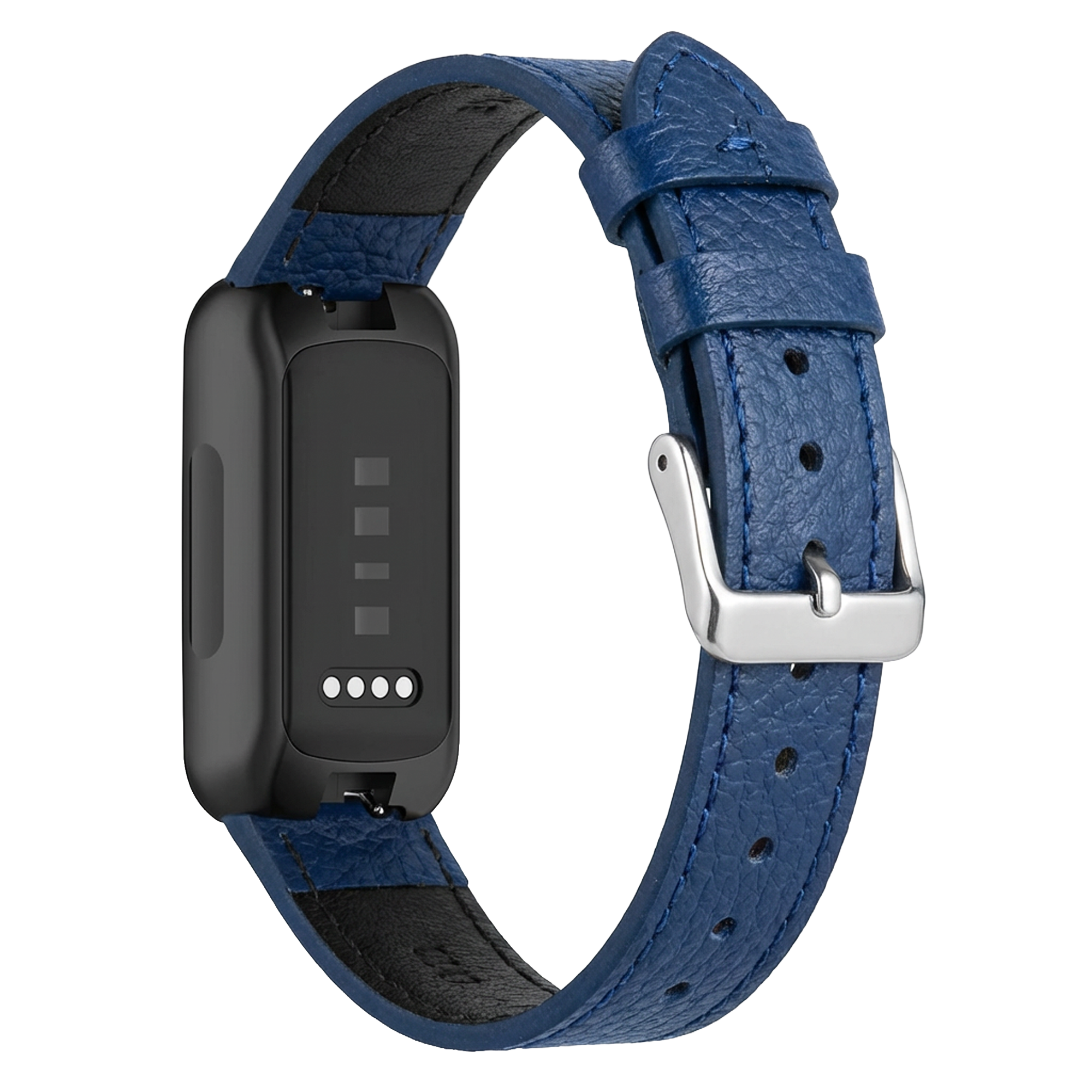 Fitbit Inspire 3 leren bandje (donkerblauw)