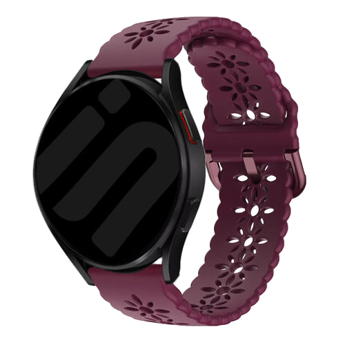 Amazfit Bip U (Pro) siliconen bandje met patroon (bordeaux)