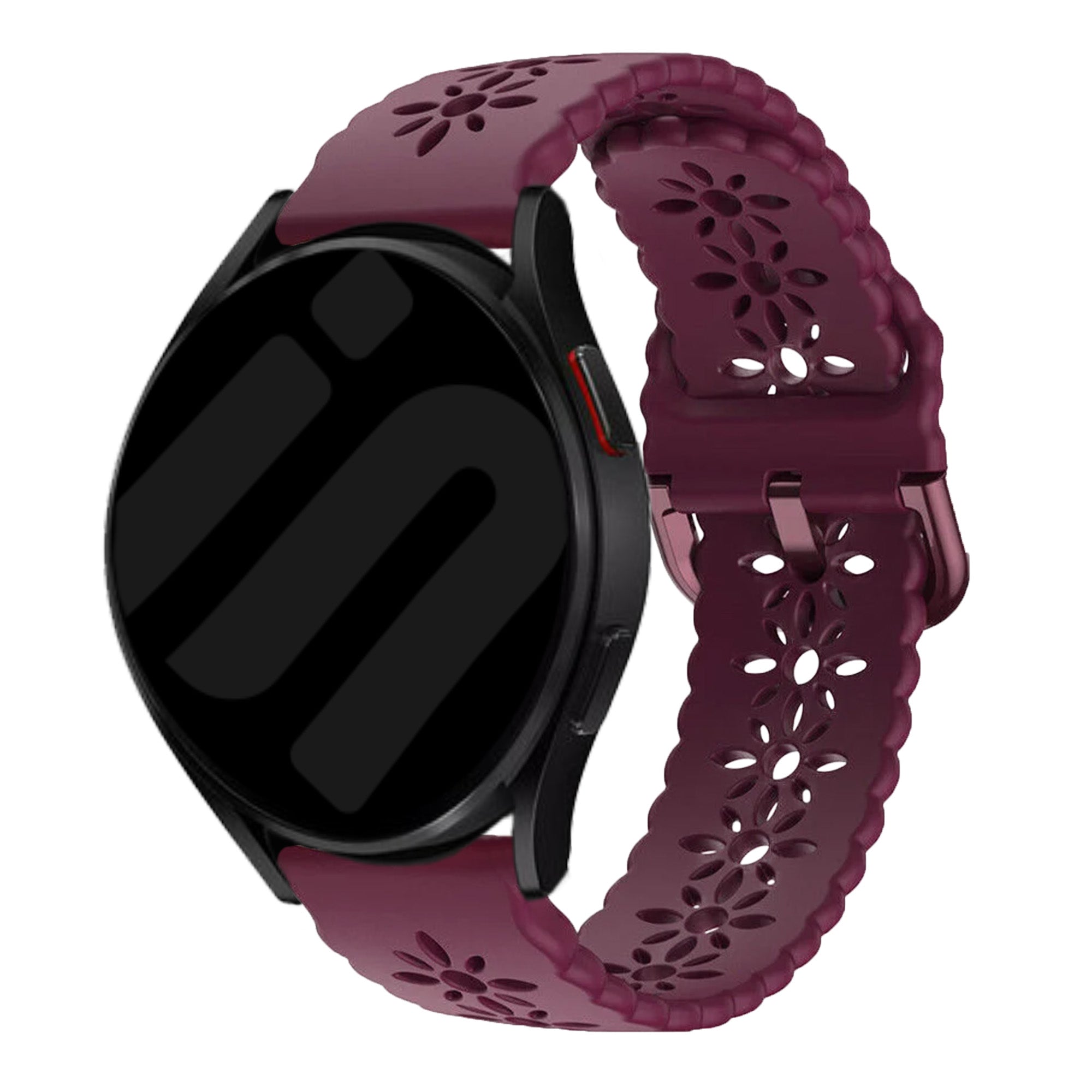 Amazfit Active 2 Patterned Silicone Strap (Wine Red)