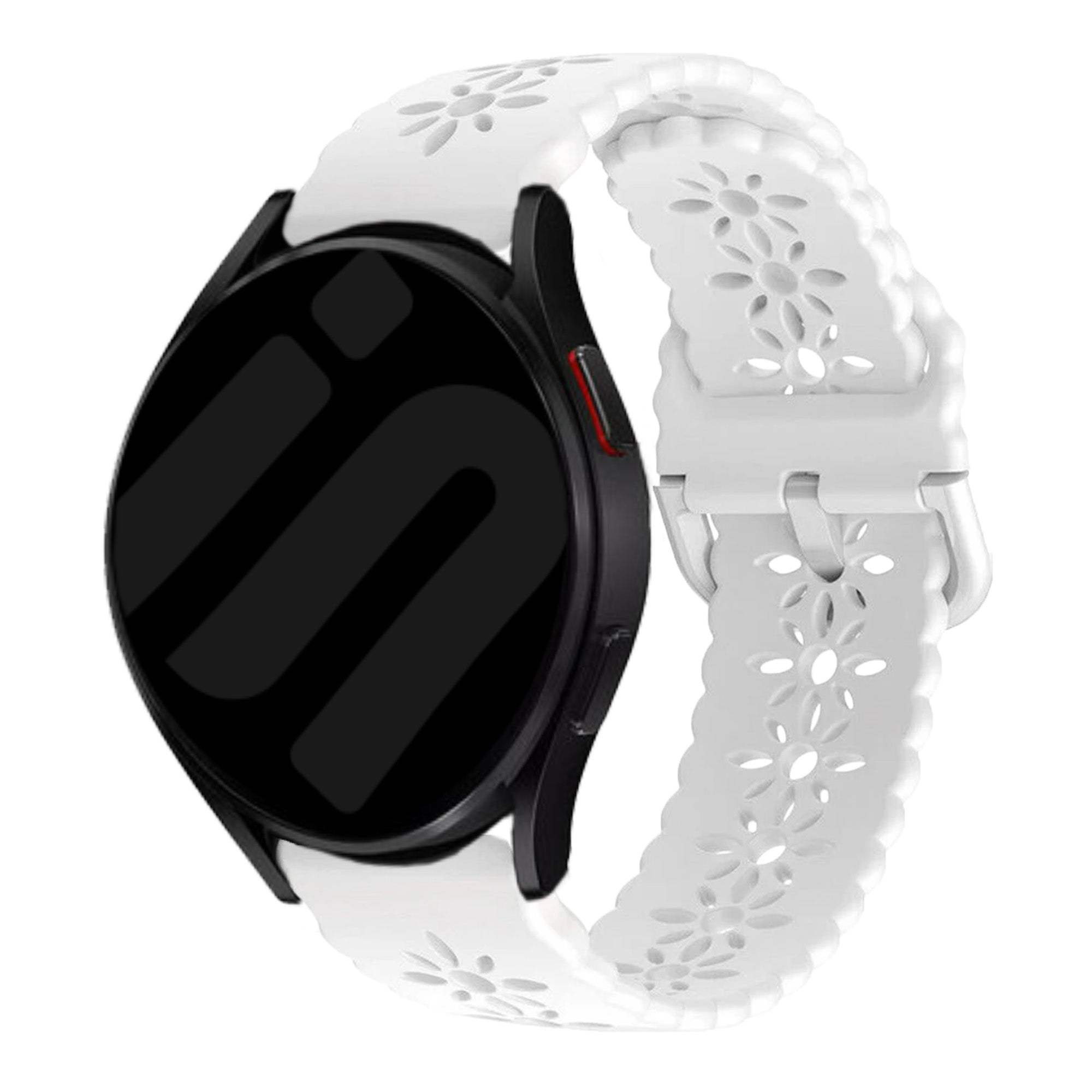 Amazfit GTS 4 siliconen bandje met patroon (wit)