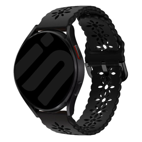Amazfit Bip 3 (Pro) Patterned Silicone Strap (Black)