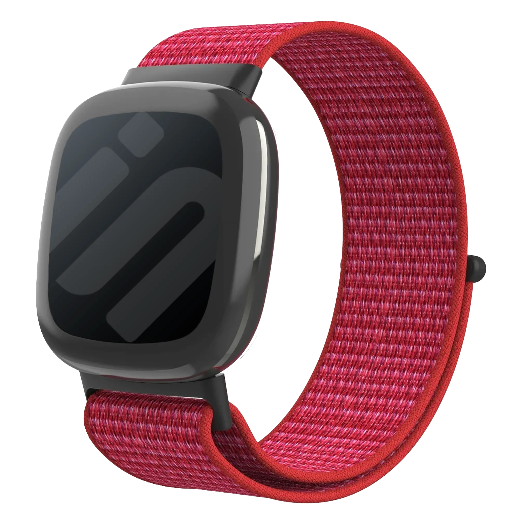 Fitbit Versa 4 nylon bandje (rood)