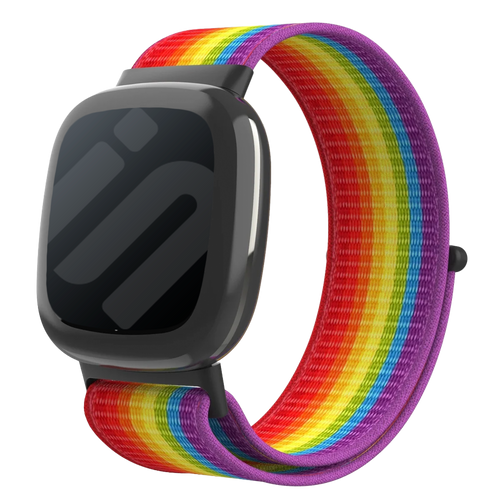 Fitbit Sense 2 nylon bandje (regenboog)