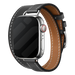 Apple Watch leren double tour band (zwart)