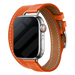Apple Watch leren double tour band (oranje)