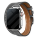 Apple Watch leren double tour band (grijs)