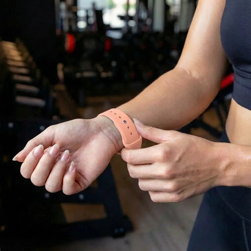 Apple Watch silicone band (oranje-roze)
