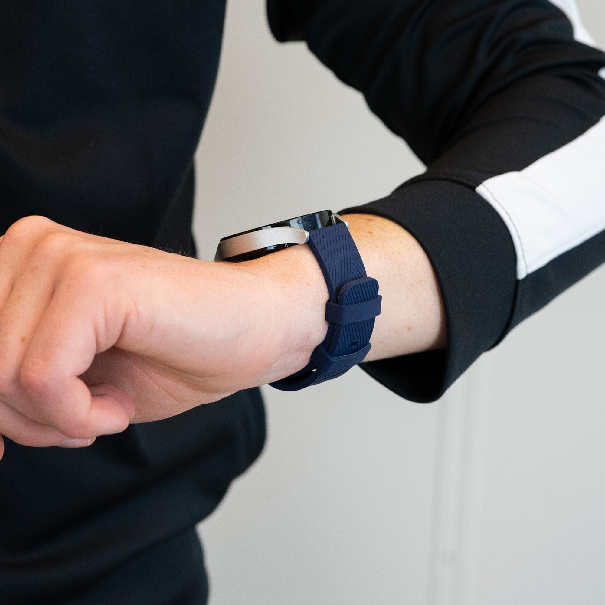 Bandz Amazfit Cheetah (Pro) siliconen band 'Deluxe' (donkerblauw)