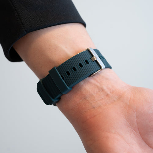 Bandz Pebble Round 2 - 20mm Silicone Strap 'Deluxe' (Dark Green)