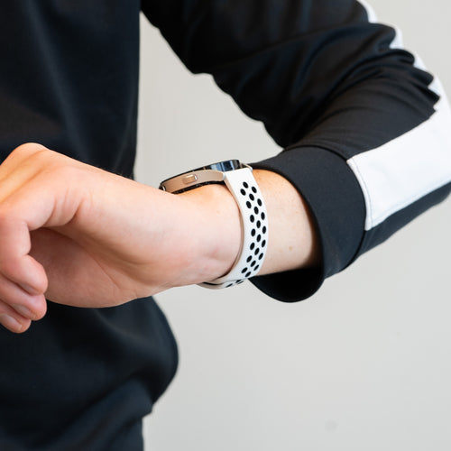 Bandz Gard Pro Health Smartwatch 3 - 41mm sport band 'Deluxe' (wit/zwart)