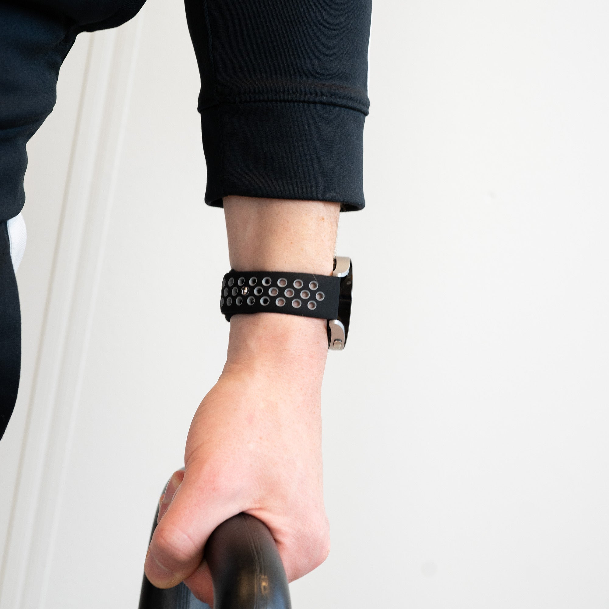 Bandz Huawei Watch 5 - 46mm sport band 'Deluxe' (zwart/grijs)