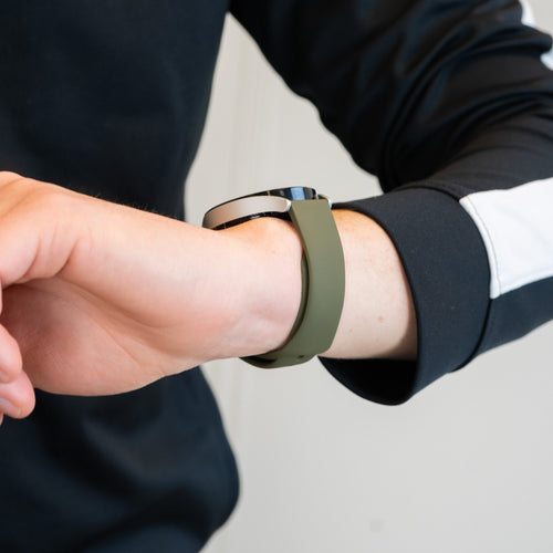 Bandz Samsung Gear Sport sport band 'Deluxe' (olijfgroen)