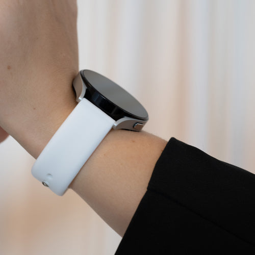 Bandz Pebble Round 2 - 20mm sport band 'Deluxe' (wit)