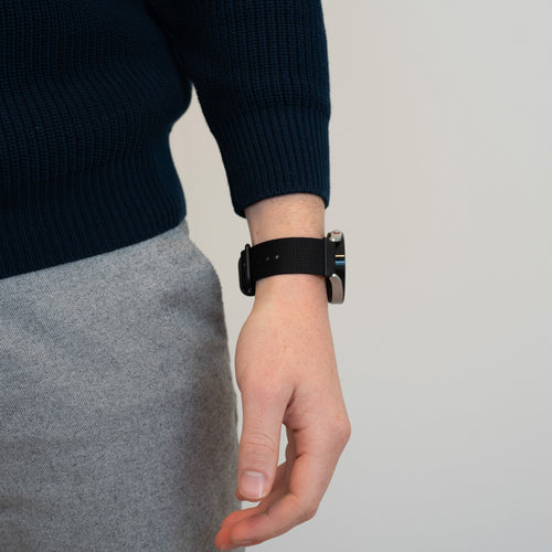 Bandz Suunto Race (S) nylon band met gesp (zwart)