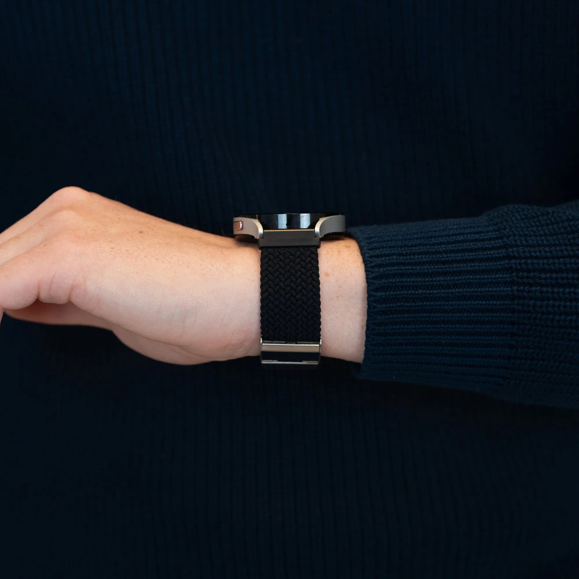 Bandz Coros Pace 2 gevlochten nylon band (zwart)