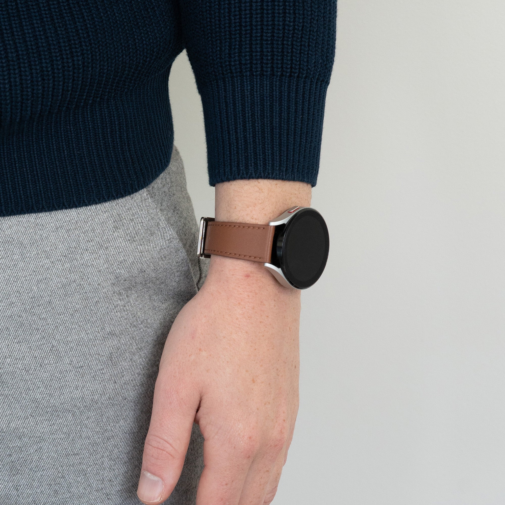 Bandz OnePlus Watch 3 lederen band 'Deluxe' (bruin)