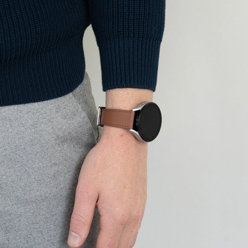 Bandz Oppo Watch X2 Leather Strap 'Deluxe' (Brown)