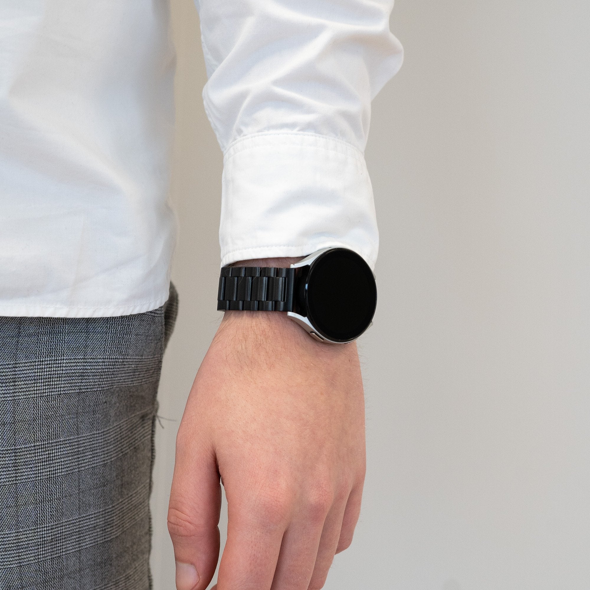 Bandz Garmin Approach S50 stalen band 'Classic' (zwart)