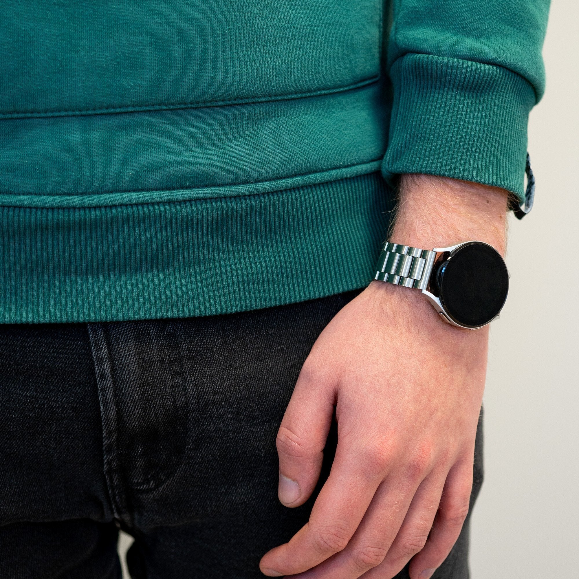 Bandz Redmi Watch 5 Lite stalen band 'Classic' (zilver)