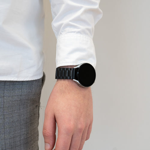 Bandz Garmin Forerunner 265 stalen band 'Classic' (zwart)